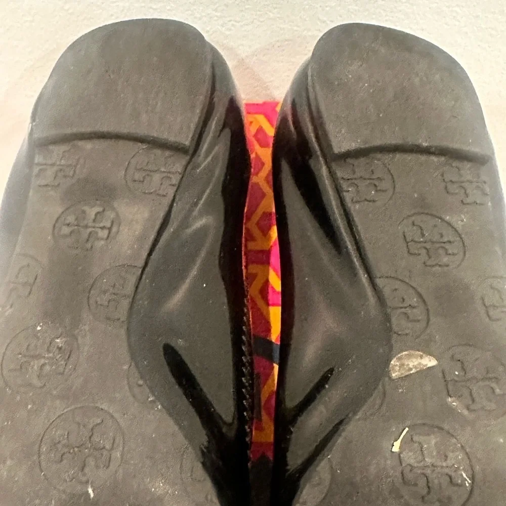 Tory Burch Black Patent Reva Flats Size 6